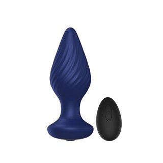 Spiral Butt Plug with Vibration and Remote - CN-841420599 - Teknashop Ltd