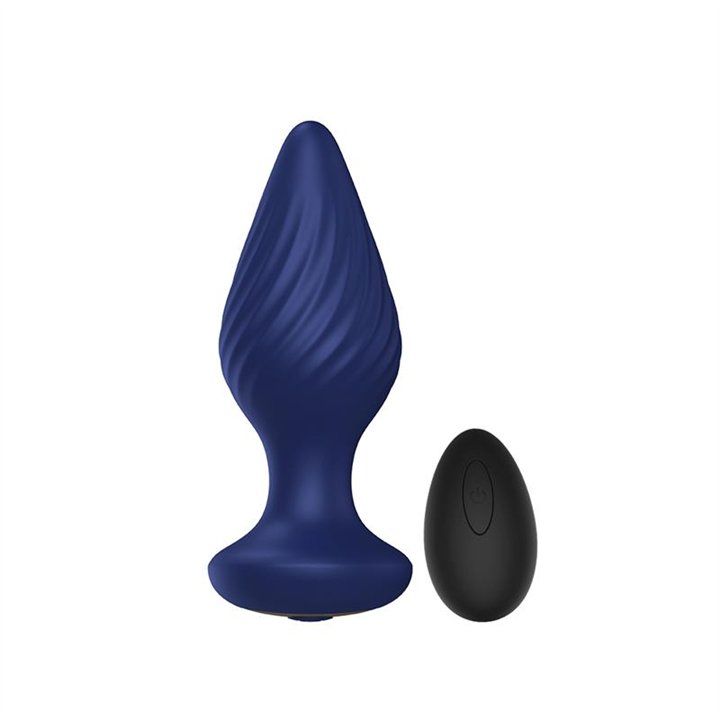Spiral Butt Plug with Vibration and Remote - CN-841420599 - Teknashop Ltd
