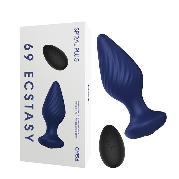 Spiral Butt Plug with Vibration and Remote - CN-841420599 - Teknashop Ltd