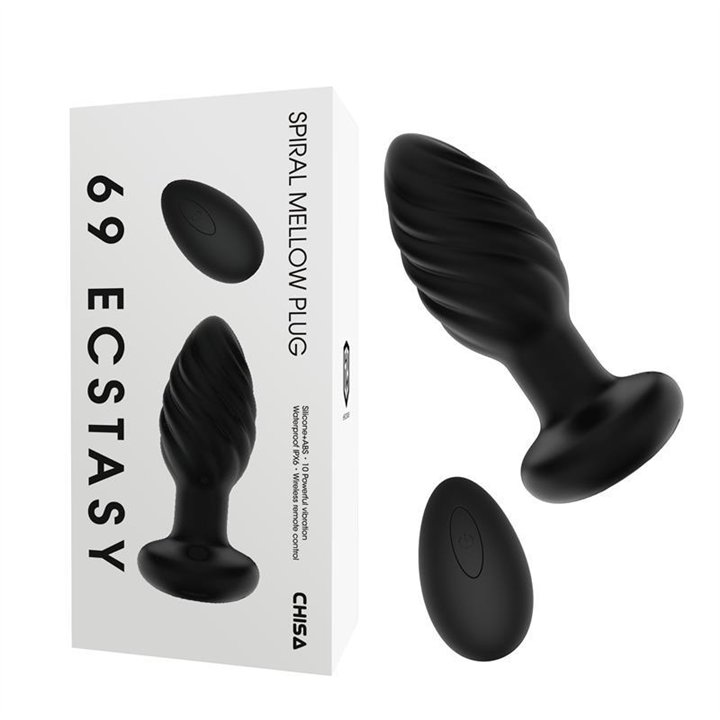 Spiral Mellow Butt Plug with Vibration and Remote - CN-841429689 - Teknashop Ltd