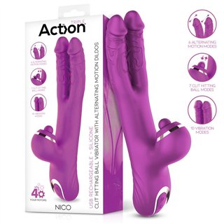 Nico Vibe with Clit Hitting Ball and Alternating Dildos - AC-673 - Teknashop Ltd