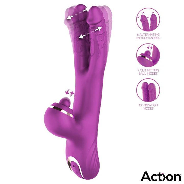 Nico Vibe with Clit Hitting Ball and Alternating Dildos - AC-673 - Teknashop Ltd