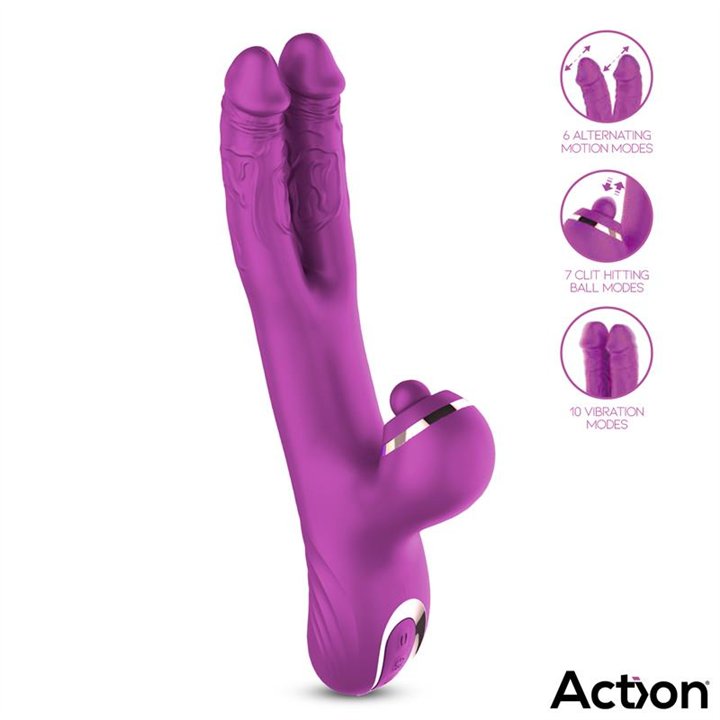 Nico Vibe with Clit Hitting Ball and Alternating Dildos - AC-673 - Teknashop Ltd