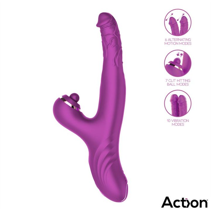 Nico Vibe with Clit Hitting Ball and Alternating Dildos - AC-673 - Teknashop Ltd