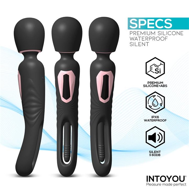 Lexy Vibrating Wand with Internal Flipping Tongue - IN-671 - Teknashop Ltd