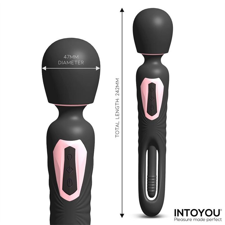 Lexy Vibrating Wand with Internal Flipping Tongue - IN-671 - Teknashop Ltd