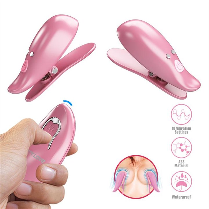 Cailey Nipple Clamps with Vibration and Remote - BI-300036W - Teknashop Ltd