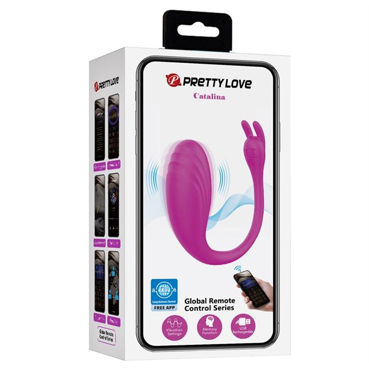 Catalina Vibrating Egg with APP Pink - BI-014935HP - Teknashop Ltd