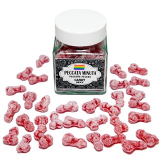 40 Penis-Shaped Candies Jar, Strawberry/Cherry Flavor LGBT - 8412345051166 - Teknashop Ltd