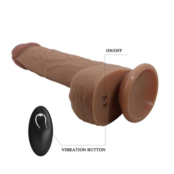 Tommy Realistic Dildo WITH Vibration and Thrusting with Remote - BW-008113W - Teknashop Ltd