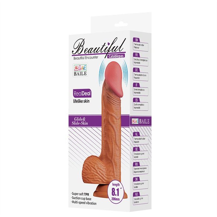 Catoblepas Vibrating Dildo with Remote 8.1 - BW-008106ZR-1 - Teknashop Ltd