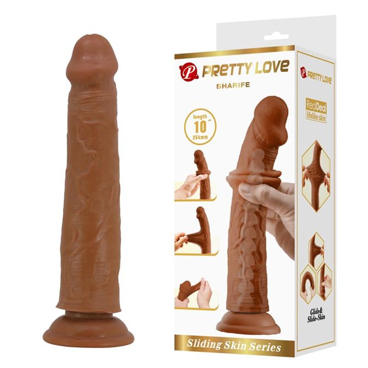 Sharife Dildo Sliding Skin-Retractil 25 cm - BW-008118LP-1 - Teknashop Ltd