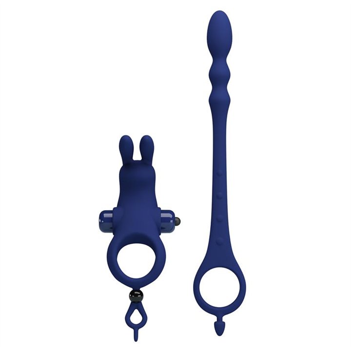 Vibrating Penis Ring with Anal Chain - BI-210213-3 - Teknashop Ltd