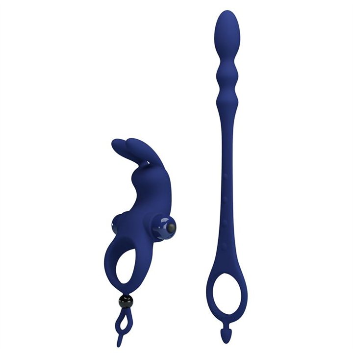 Vibrating Penis Ring with Anal Chain - BI-210213-3 - Teknashop Ltd