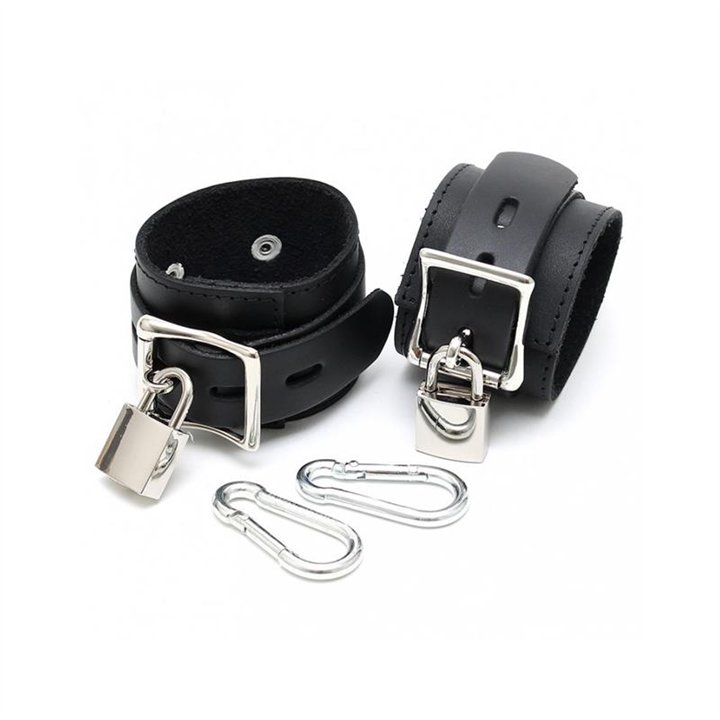 Cuffs with padlocks-Adjustable - R7981 - Teknashop Ltd