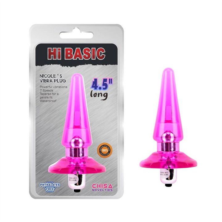 Vibrating Butt Plug Nicoles 2.5 x 3.2 cm Pink - CN-371410500 - Teknashop Ltd