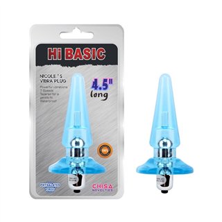 Vibrating Butt Plug Nicoles 12.5 x 3.2 cm Azul - CN-371410502 - Teknashop Ltd