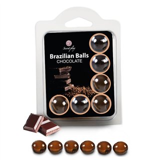 Brazilian Balls  Set 6  Chocolate - F3386-1 - Teknashop Ltd