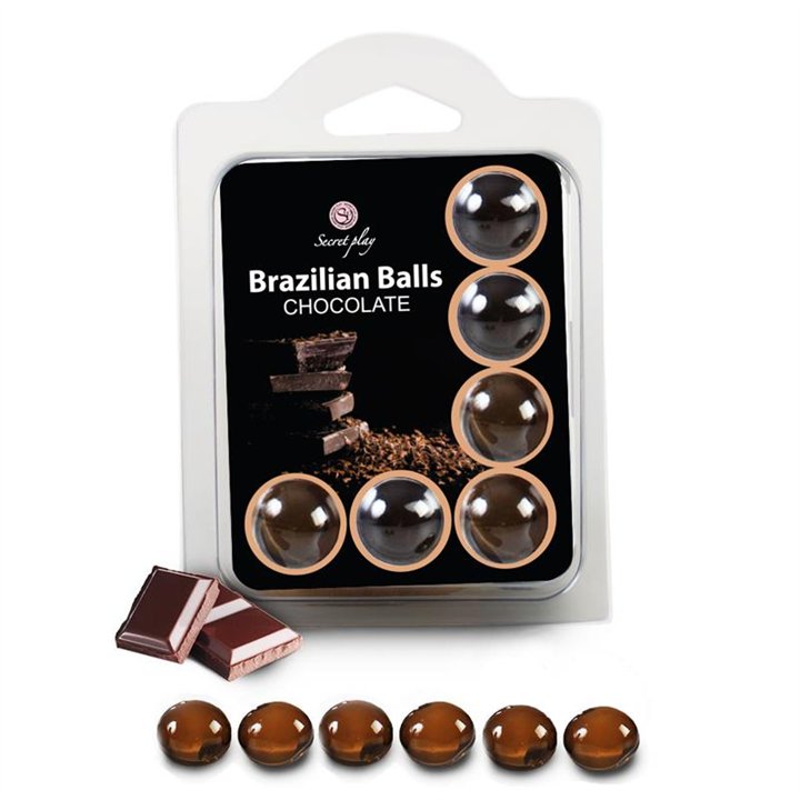 Brazilian Balls  Set 6  Chocolate - F3386-1 - Teknashop Ltd