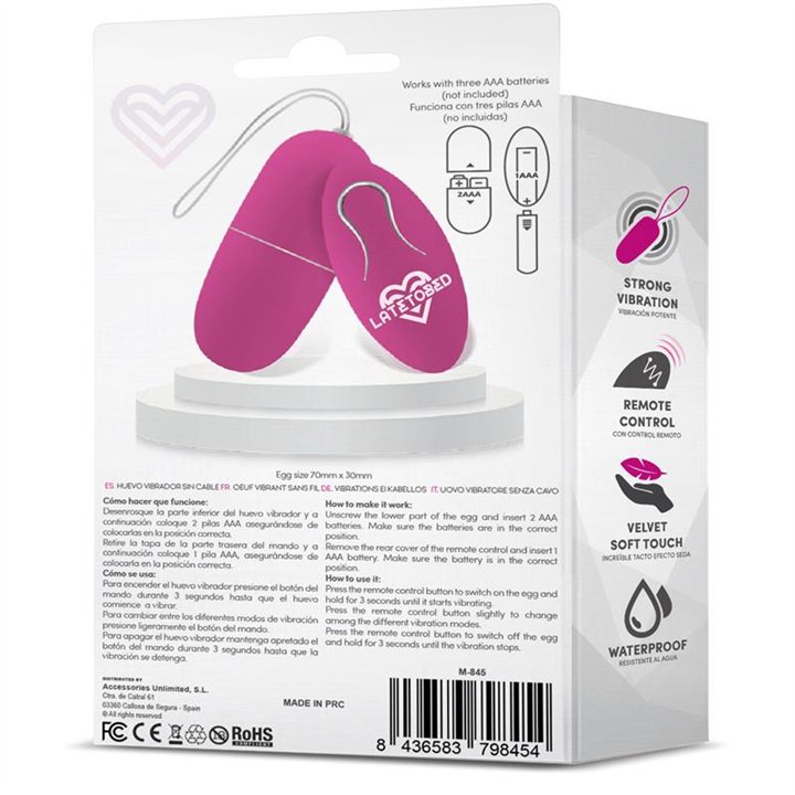 Ecopurple Vibrating Egg with Remote Control - M-845 - Teknashop Ltd