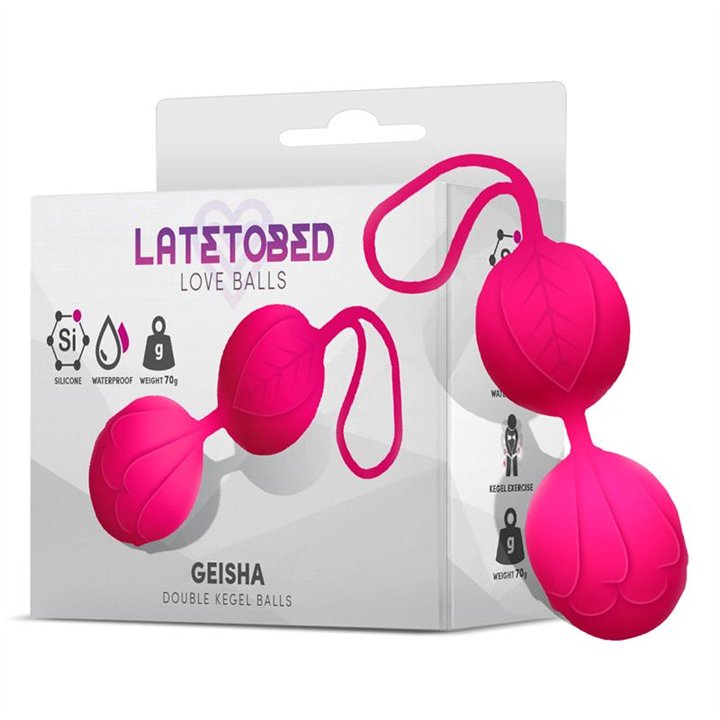 Geisha Double Kegel Balls Rose Red 70 gr - M-850 - Teknashop Ltd