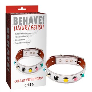 Collar with Thorns White - CN-632113982 - Teknashop Ltd