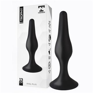 Trophy Anal Plug 13 cm Silicone Black - T-121 - Teknashop Ltd