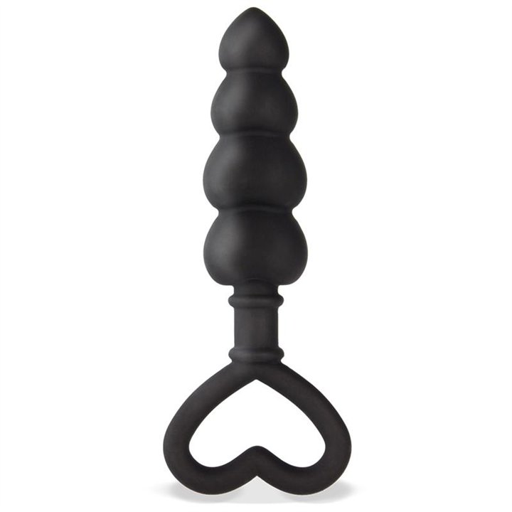 Cuore Anal Plug Silicone Black - T-117 - Teknashop Ltd