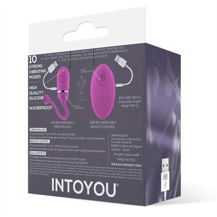 Vibrating Egg with Remote Control Odise USB Silicone Pink - IN-026 - Teknashop Ltd