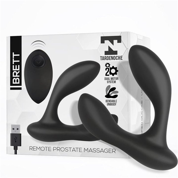 Brett Prostate Massager Remote Control USB Liquid Silicone - T-123 - Teknashop Ltd