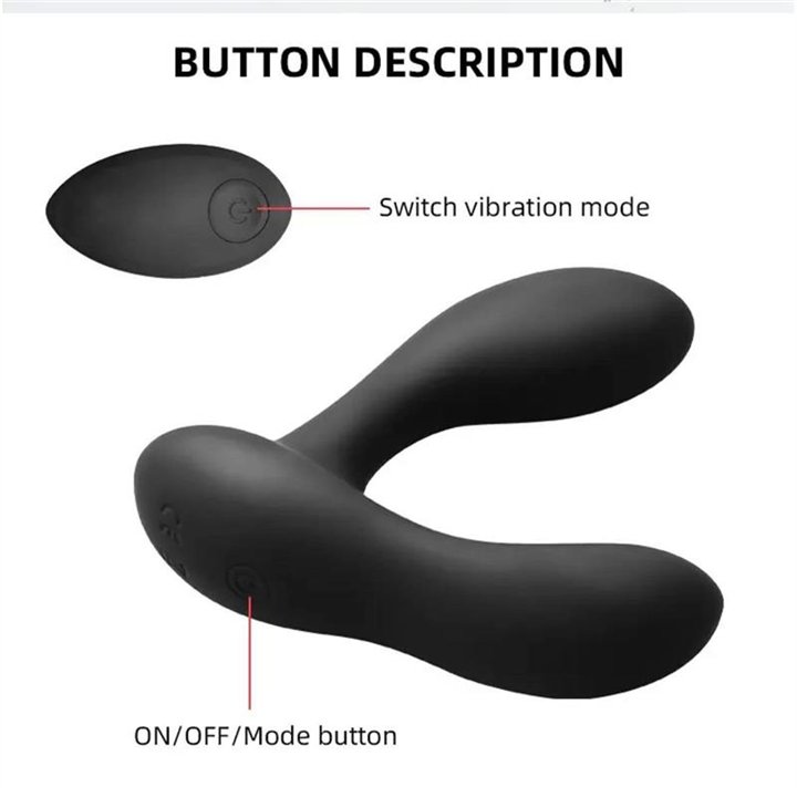 Brett Prostate Massager Remote Control USB Liquid Silicone - T-123 - Teknashop Ltd