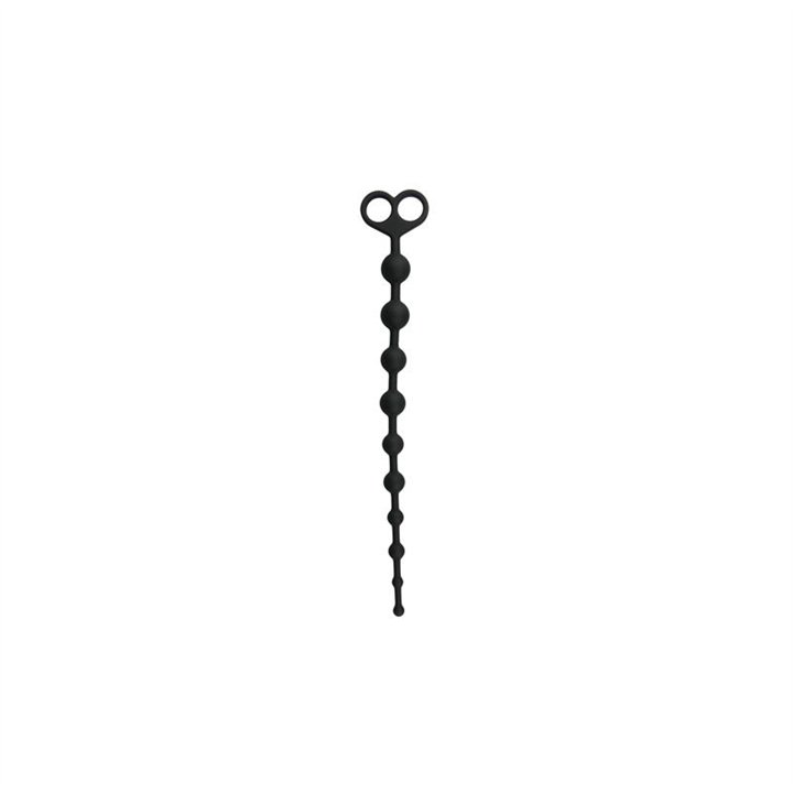 Long Anal Beads Black - ET106BLK - Teknashop Ltd