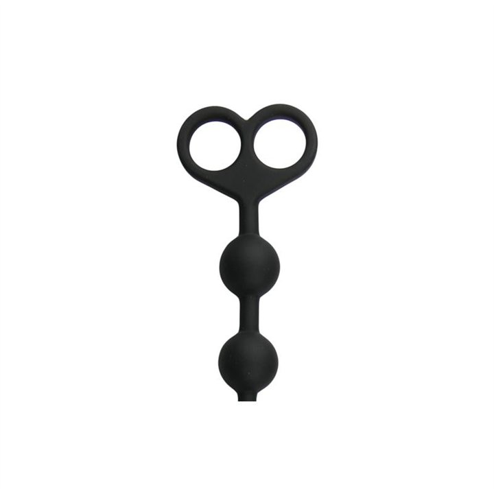 Long Anal Beads Black - ET106BLK - Teknashop Ltd