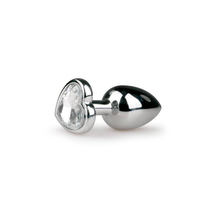 Metal Butt Plug No. 2 - Silver/Clear - ET127CLR - Teknashop Ltd