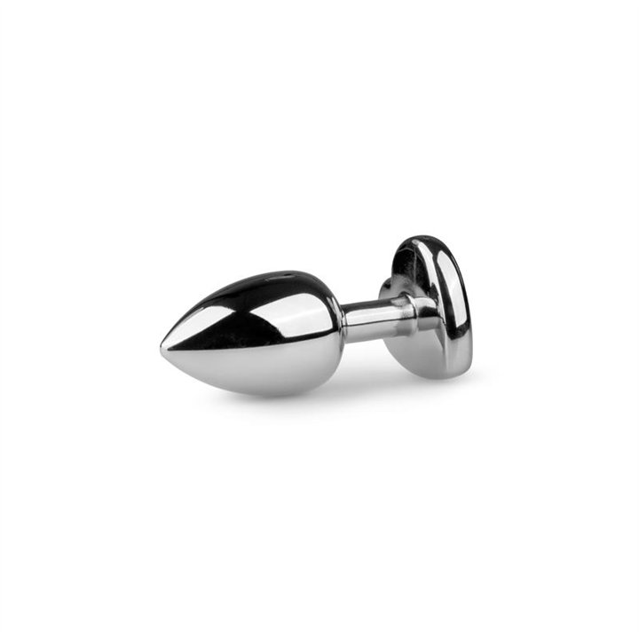 Metal Butt Plug No. 2 - Silver/Clear - ET127CLR - Teknashop Ltd