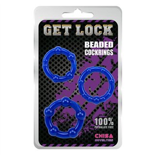 Beaded Cock Rings-Blue - CN-330300013 - Teknashop Ltd