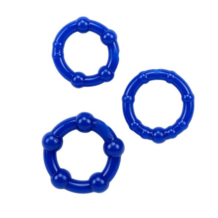 Beaded Cock Rings-Blue - CN-330300013 - Teknashop Ltd