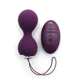 Vibrating Kegel Balls with Remote Control Cannes Purple - R2546 - Teknashop Ltd