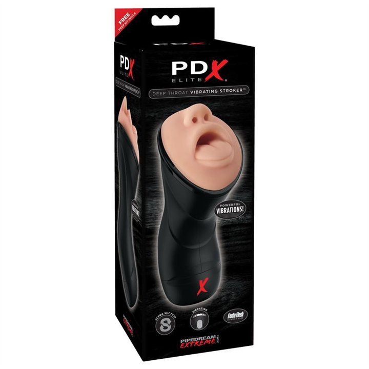 PDX Elite Deep Throat Vibrating Stroker - RD-507 - Teknashop Ltd