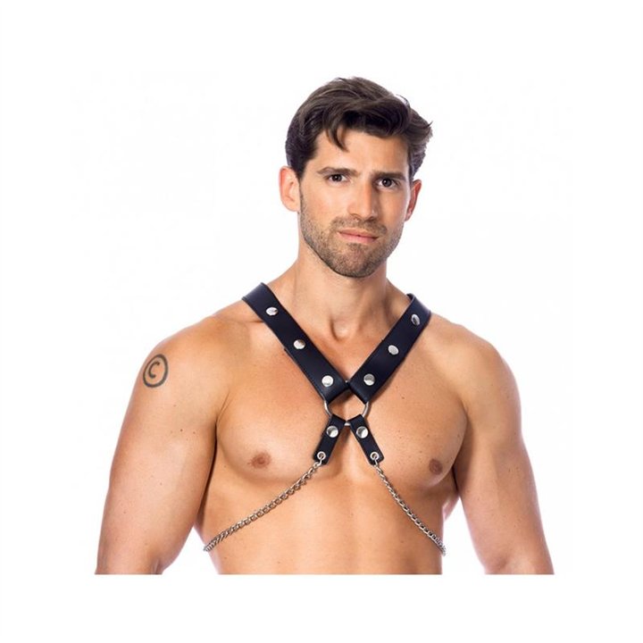 Leather Harness with Chains - R7344 - Teknashop Ltd