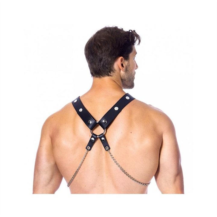 Leather Harness with Chains - R7344 - Teknashop Ltd
