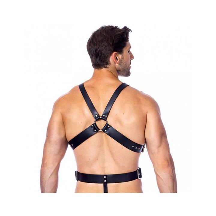 Adjustable Leather Harness with Rings - R7361 - Teknashop Ltd