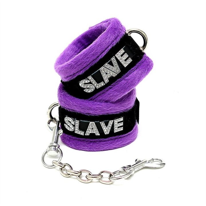 Handcuffs and Eyemask Purple - R7013 - Teknashop Ltd