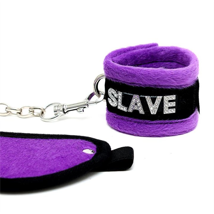 Handcuffs and Eyemask Purple - R7013 - Teknashop Ltd