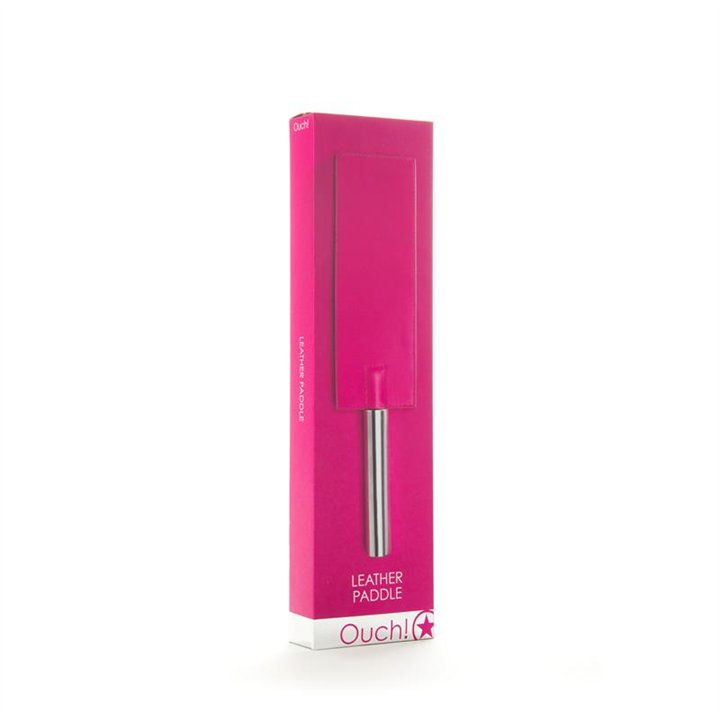 Shots Ouch! Whips and Paddles Leather Pddle Pink - OU020PNK - Teknashop Ltd