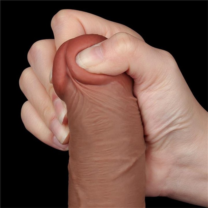 Dildo Sliding Skin 8 Brown - LO-LV317306 - Teknashop Ltd