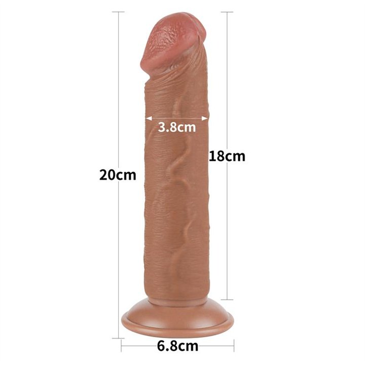 Dildo Sliding Skin 8 Brown - LO-LV317306 - Teknashop Ltd