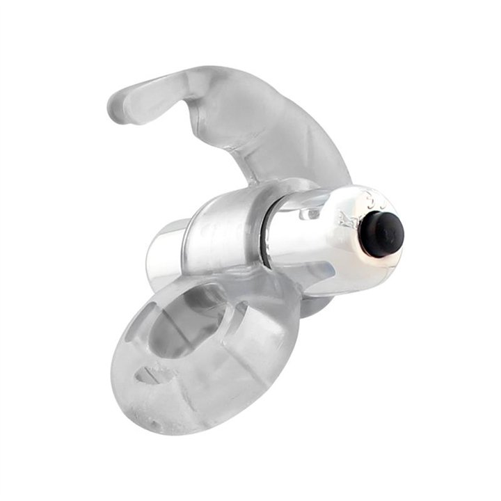 Horizon Vibrating Penis Ring with Rabbit Clear - LT-699 - Teknashop Ltd