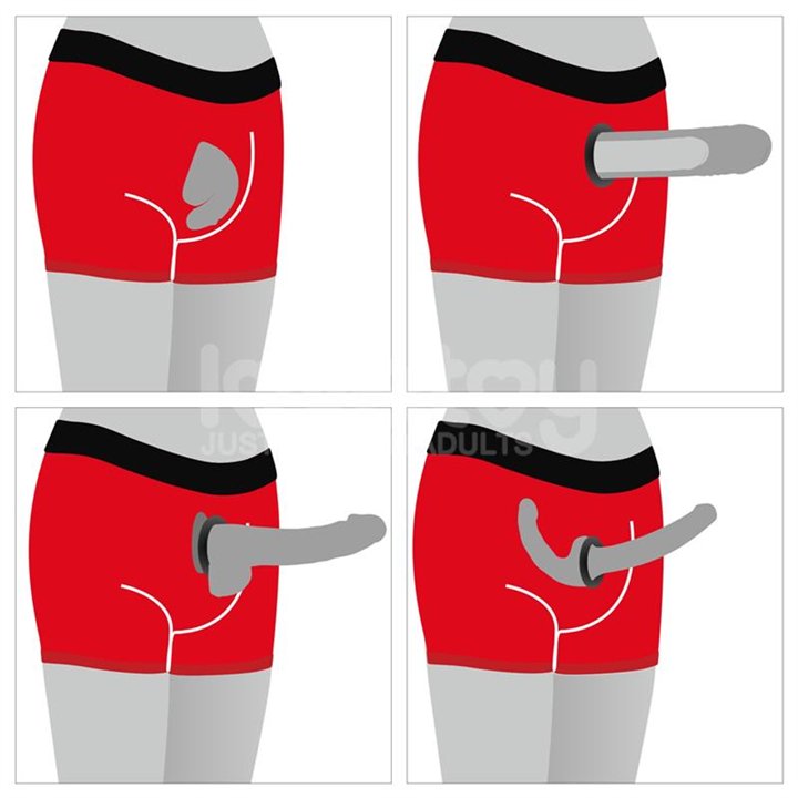 Strap-On Shorts Size M/L 36-39 - LO-LV715302C - Teknashop Ltd