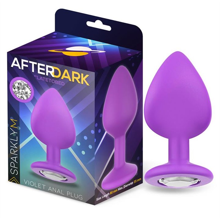 Sparkly Butt Plug Size M Violet - AD-382 - Teknashop Ltd